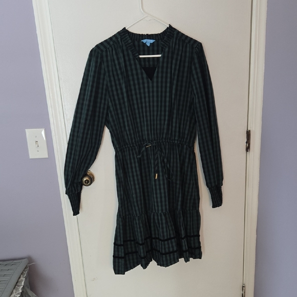 Draper James Dresses & Skirts - Draper James Green Plaid Long Sleeve Dress